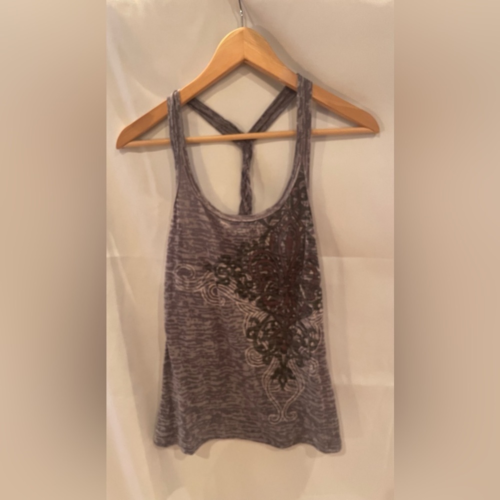 Vanity Purple/Gray Women’s Graphic Tank Top M